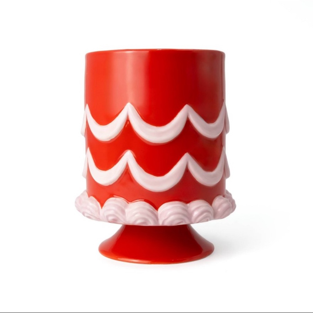 New Target Bullseye Playground Red Cake Ceramic Holder